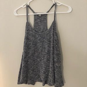 Gray athletic tank top